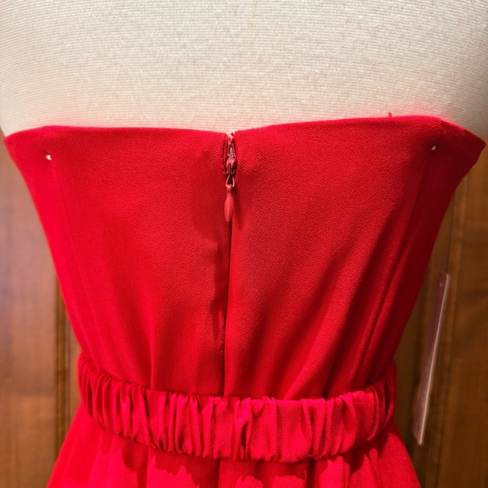 💋Anthropologie Hutch Strapless Red Maxi Dress size 6 - Picture 9 of 14